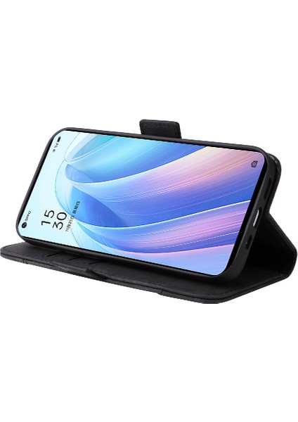 Oppo Oppo 7 5g Için Kılıf Cüzdan Kapak Çevirin Tpu Deri Manyetik Kart Yuvaları (Yurt Dışından)