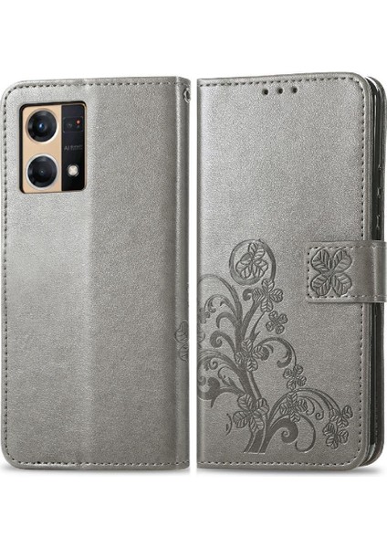 Oppo Case 7 4g Için Kılıf Kapak Çevirin Kılıf Dört Yapraklı Yonca Zarif (Yurt Dışından)
