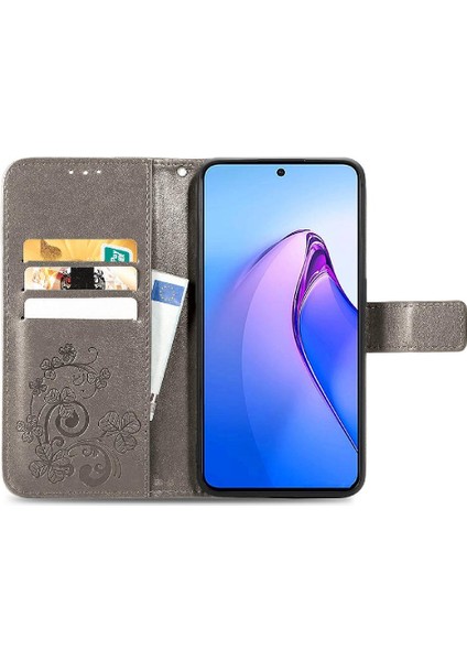 Oppo Oppo 8 Pro Flip Kapak Kılıf Için Dört Yapraklı Yonca Iş (Yurt Dışından)