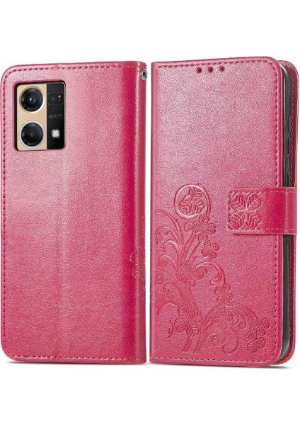 Oppo Case 7 4g Için Kılıf Kapak Çevirin Kılıf Dört Yapraklı Yonca Zarif (Yurt Dışından)