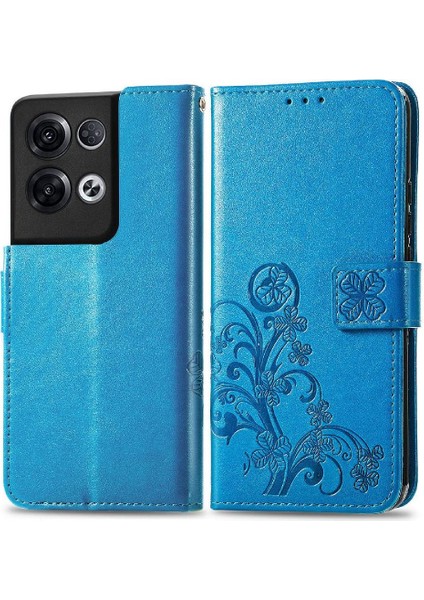 Oppo Oppo 8 Pro Flip Kapak Kılıf Için Dört Yapraklı Yonca Iş (Yurt Dışından)