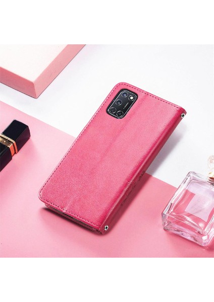 Oppo OPPO/A72/A92 Dört Yapraklı Yonca Kısa Kayış Deri Çanta Için Kılıf (Yurt Dışından) modelleri