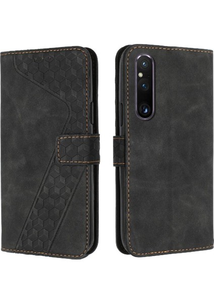Sony Xperia 1 V Flip Folio Cüzdan Kart Yuvaları Için Telefon Kılıfı Kapak Manyetik (Yurt Dışından)