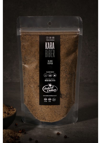 Baharat Dükkanı Karabiber (Öğütülmüş) 250 gr