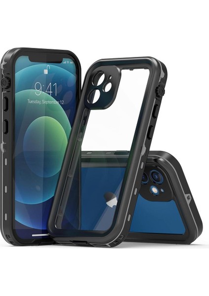 Iphone 12 Mini IP68 Su Geçirmez Tam Ekran Koruyucu 12FT Telefon Kılıfı (Yurt Dışından)