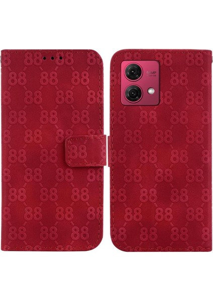 Motorola Moto G84 5g Için Pu Deri Cüzdan Kickstand 8 Telefon Kılıfı (Yurt Dışından)