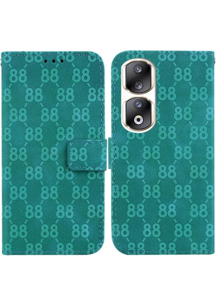 Onur 90 Pro Için Pu Deri Cüzdan Çift 8 Kabartmalı Kart Telefon Kılıfı (Yurt Dışından)