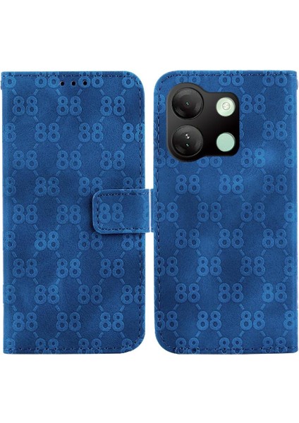 Infinix Akıllı 7 Hd Pu Deri Çift 8 Kabartmalı Kickstand Için Telefon Kılıfı (Yurt Dışından)