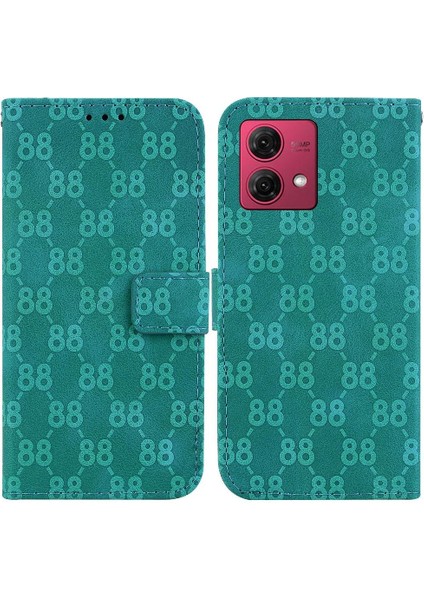 Motorola Moto G84 5g Için Pu Deri Cüzdan Kickstand 8 Telefon Kılıfı (Yurt Dışından)