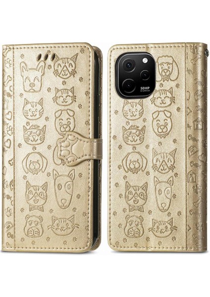 Huawei Nova Y61 Karikatür Hayvanlar Için Çevirin Kısa Vaka Telefon Kılıfı (Yurt Dışından)
