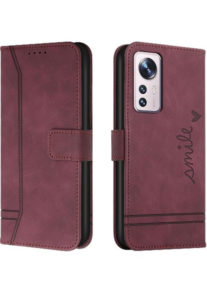 Xiaomi 12 Lite El Kayışı Pu Deri Flip Folio Cüzdan Kart Telefon Kılıfı (Yurt Dışından)