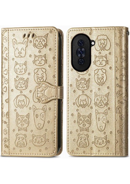 Huawei Nova 10 Pro Için Çevirin Karikatür Hayvanlar Kısa Telefon Kılıfı (Yurt Dışından)