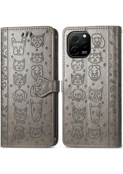 Huawei Nova Y61 Karikatür Hayvanlar Için Çevirin Kısa Vaka Telefon Kılıfı (Yurt Dışından)