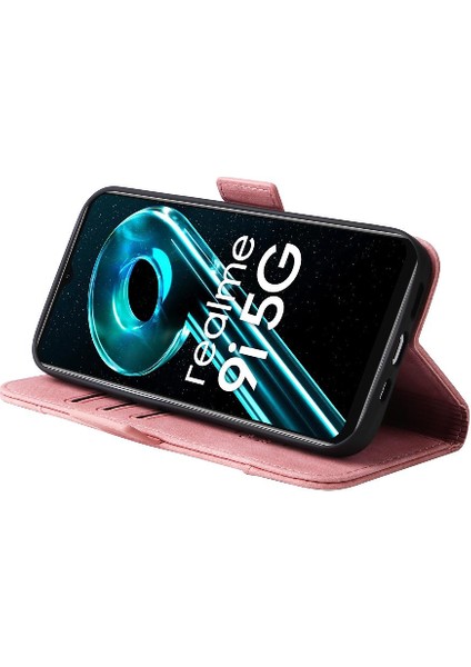Realme 9i 5g Kart Yuvaları Için Tpu Deri Manyetik Cüzdan Çevirin Telefon Kılıfı (Yurt Dışından)