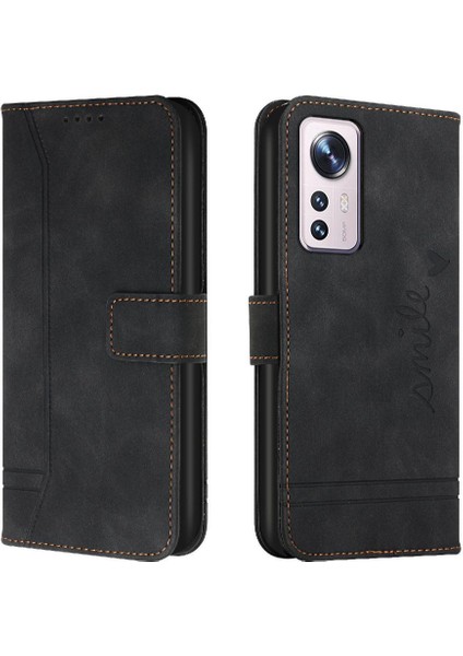 Xiaomi 12 Lite El Kayışı Pu Deri Flip Folio Cüzdan Kart Telefon Kılıfı (Yurt Dışından)