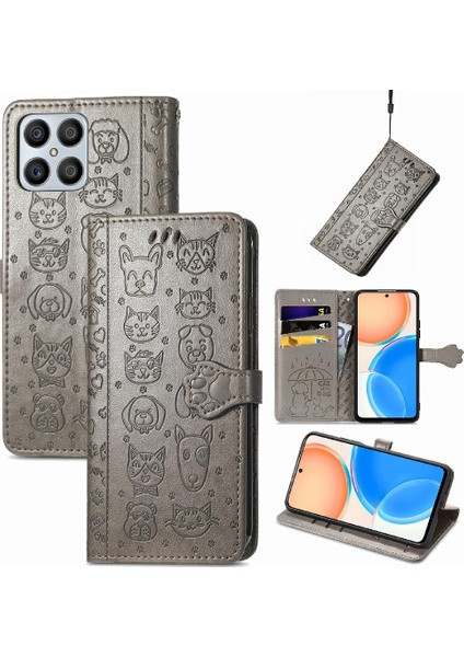 Huawei Onur X8 4g Karikatür Hayvanlar Için Kısa Kayış Deri Flip Telefon Kılıfı (Yurt Dışından) fiyatları