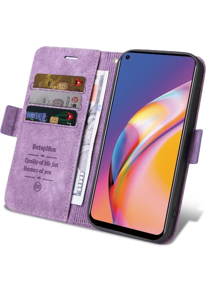 Oppo A94 4g Tpu Deri Manyetik Cüzdan Çevirin Kart Yuvaları Telefon Kılıfı (Yurt Dışından) fırsatları