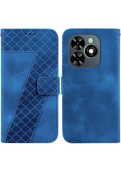 Tecno Spark 20/20C Flip Folio Kabartmalı Desen Kartı Için Telefon Kılıfı (Yurt Dışından)