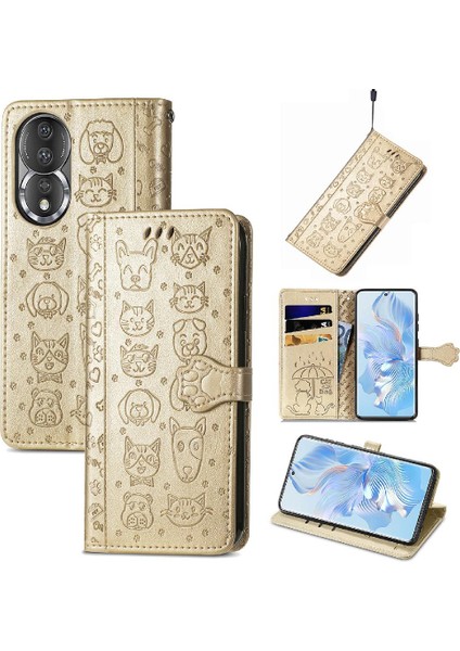 Huawei Onur 80 Karikatür Hayvanlar Için Deri Flip Telefon Kılıfı (Yurt Dışından) modelleri