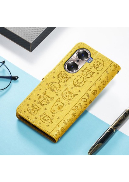 Huawei Onur 60 Için Kısa Kayış Karikatür Hayvanlar Deri Telefon Kılıfı (Yurt Dışından) indirimleri