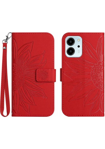 Onur 80 Se Kısa Kayış Flip Cüzdan Için Kart Yuvaları ile Pu Telefon Kılıfı (Yurt Dışından)