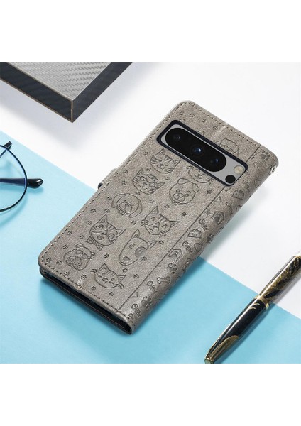 Google Piksel 8 Pro Flip Karikatür Hayvanlar Için Kısa Kayış Vaka Telefon Kılıfı (Yurt Dışından) indirimleri