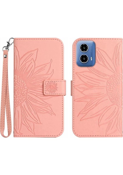 Motorola Moto G34 5g Için Kart Yuvaları Tutucu Flip Cüzdan Telefon Pu Telefon Kılıfı (Yurt Dışından)