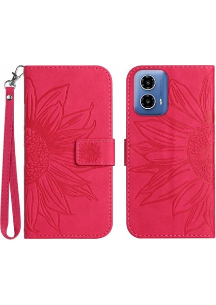 Motorola Moto G34 5g Için Kart Yuvaları Tutucu Flip Cüzdan Telefon Pu Telefon Kılıfı (Yurt Dışından)