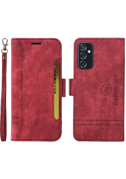 Samsung Galaxy M52 5g Kart Yuvaları Için Cüzdan Çevirin Tpu Deri Telefon Kılıfı (Yurt Dışından)