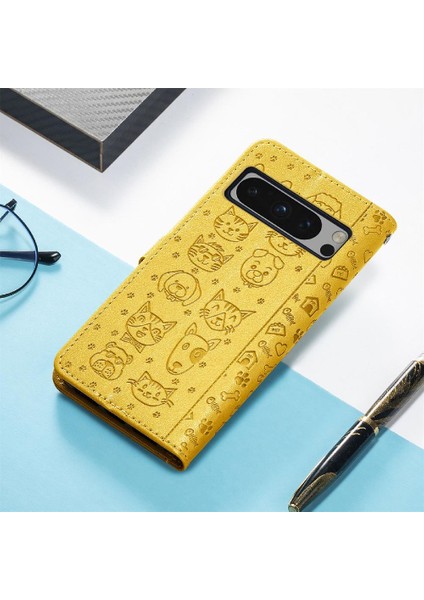 Google Piksel 8 Pro Flip Karikatür Hayvanlar Için Kısa Kayış Vaka Telefon Kılıfı (Yurt Dışından) indirimleri