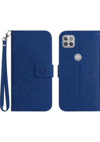 Motorola Moto G9 Güç Kısa Kayış Flip Cüzdan Lüks Telefon Kılıfı (Yurt Dışından)