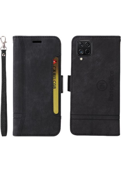 Samsung Galaxy A12 5g Tpu Deri Manyetik Kart Yuvaları Cüzdan Flip Case Telefon Kılıfı (Yurt Dışından)
