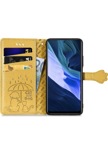 Infinix Not 10 Karikatür Hayvanlar Için Kısa Kayış Flip Case Telefon Kılıfı (Yurt Dışından)