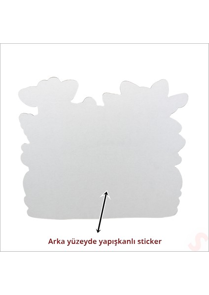 Süsle Bebek ve Parti Safari Sevimli Hayvanlar Aynalı Duvar Stickerı, 33CM x 30CM