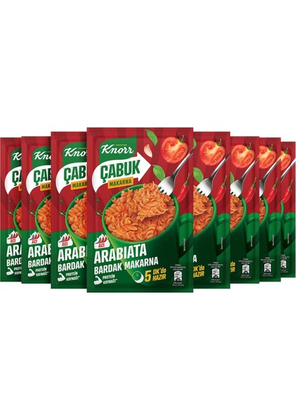 Çabuk Bardak Makarna Arabiata 48g x8 Adet