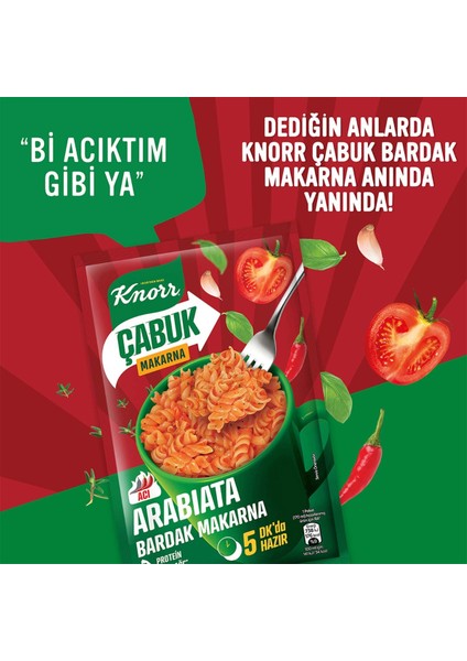 Çabuk Bardak Makarna Arabiata 48g x8 Adet