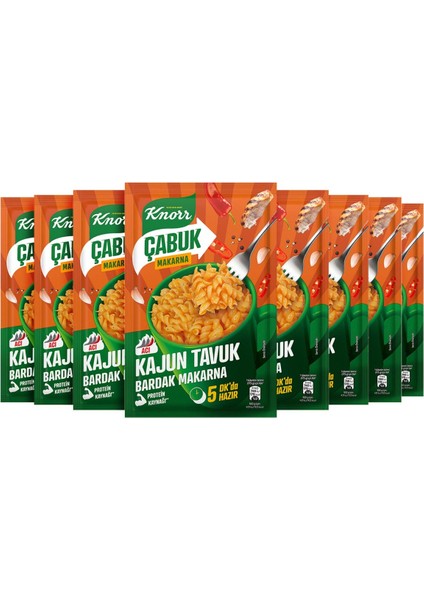 Çabuk Bardak Makarna Kajun Tavuk 48g x8 Adet