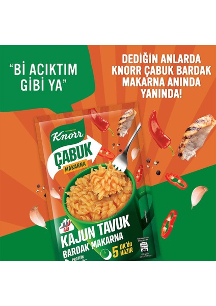 Çabuk Bardak Makarna Kajun Tavuk 48g x8 Adet