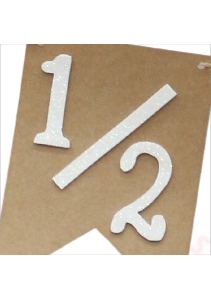 1/2 Yarım Yaş Yıldızlı Kraft Karton Banner, 90CM indirimleri