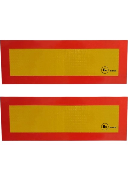 Tüvtürk Uyumlu E57 Reflektörlü Fosforlu Tır Kamyon Dorse Çekici Arkası Bant 20 cm x 56.5 cm 1 Çift modelleri