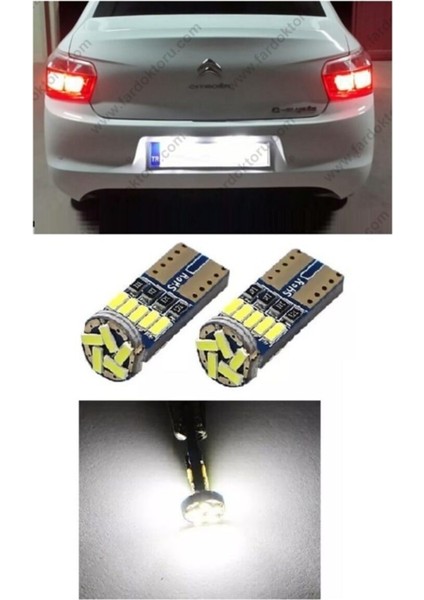 Cıtroen C-Elysee LED Plaka Lambası Aydınlatma Ampulü T10