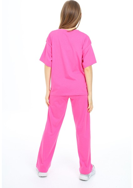 Fuşya Kalp Baskılı Kız Çocuk Takım 17890 indirimleri