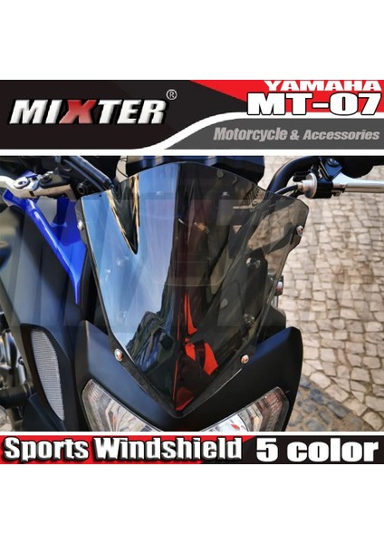 2014-2017 Stilini Temizle Yamaha MT07 Mt-07 mt FZ07 Fz-07 Için Motosiklet Sporları Ön Cam Cam Rüzgar Saptırıcı (Yurt Dışından)