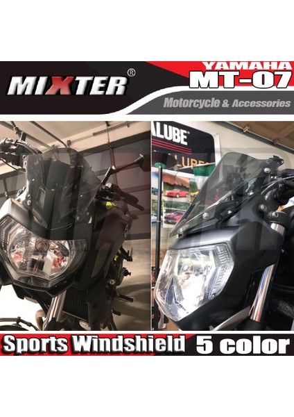 2014-2017 Stilini Temizle Yamaha MT07 Mt-07 mt FZ07 Fz-07 Için Motosiklet Sporları Ön Cam Cam Rüzgar Saptırıcı (Yurt Dışından)