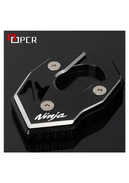 Siyah Stil Motosiklet Yan Standı Büyütme Plakası Kawasakı Nınja ER6F ER4F ZX6R ZX10R Için Kickstand Uzatma (Yurt Dışından)