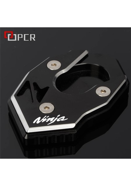 Siyah Stil Motosiklet Yan Standı Büyütme Plakası Kawasakı Nınja ER6F ER4F ZX6R ZX10R Için Kickstand Uzatma (Yurt Dışından)