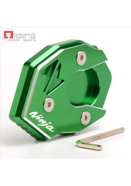 Siyah Stil Motosiklet Yan Standı Büyütme Plakası Kawasakı Nınja ER6F ER4F ZX6R ZX10R Için Kickstand Uzatma (Yurt Dışından)