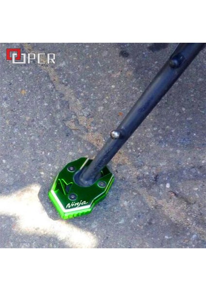 Siyah Stil Motosiklet Yan Standı Büyütme Plakası Kawasakı Nınja ER6F ER4F ZX6R ZX10R Için Kickstand Uzatma (Yurt Dışından)