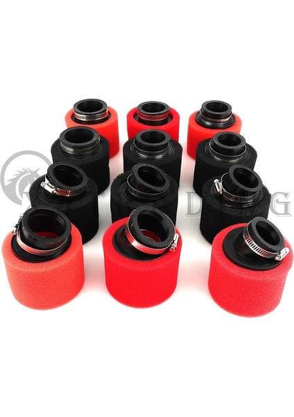 Düz 42MM-R Stili Siyah ve Kırmızı Köpük Hava Filtresi Sünger Temizleyici Moped Scooter Dirt Pit Bike Motosiklet (Yurt Dışından)