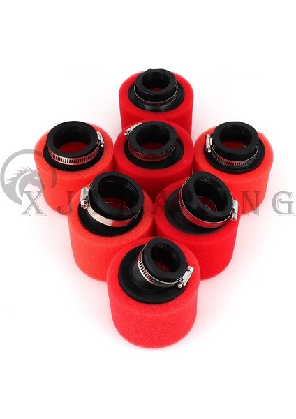 Düz 42MM-R Stili Siyah ve Kırmızı Köpük Hava Filtresi Sünger Temizleyici Moped Scooter Dirt Pit Bike Motosiklet (Yurt Dışından)
